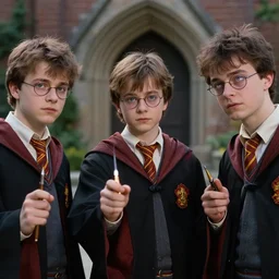 sharp, highly detailed, from a 2 0 1 9 sci fi 8 k movie, set in 1 8 5 0 in an alternate universe, three students practicing magic, outside the school of magic, good special effects, wearing 1 8 5 0 s clothes, atmospheric lighting, in focus, reflective eyes, 3 5 mm macro lens, live action, nice composition