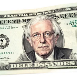 bernie sanders on dollar bill