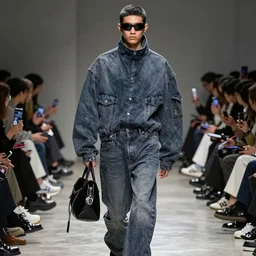 a fashion photograph of Balenciaga's 2049 campaign