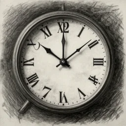 internal clock, charcoal art in the style of stefano tamburini