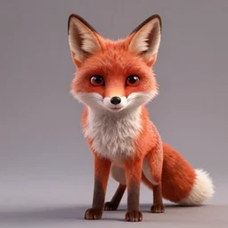 red fox, in the style of pixar, character art, movie still, 2