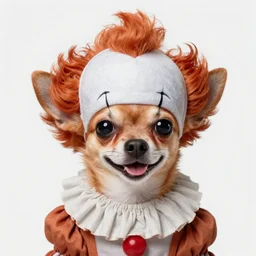 Photo Pennywise in the guise of a chihuahua smiles cute face, realism 8K