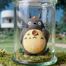 cinestill 5 0 d, 8 k, j. j abrams flare ; esoteric ultra realistic seinen manga faberge timepiece in totoro ( 1 9 9 0 ) film still garden scene in frontiers in translucent plastic photography fashion magazine june seinen manga portrait closeup edition, hyperrealistic real - life devanagari shaped clay occult timepiece film still in victorian glass jar, pointe pose, perfect eyes, tilt shift wide shot zaha hadid background