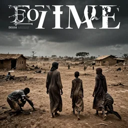 1 9 8 4 ethiopian famine and drought, dark, moody, in the cover of time magazine, 8 k