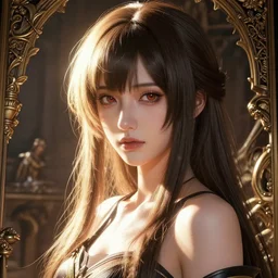 a portrait of an anime woman, fine details, radiant highlights, realistic shaded lighting poster by ilya kuvshinov, katsuhiro, artgerm, jeremy lipkin, michael garmash, nixeu, unreal engine 5, radiant light, detailed and intricate environment