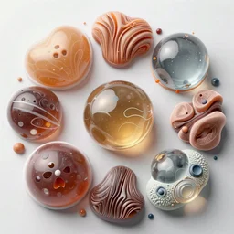 center composition 3 d cgi elastic set design glass gum soft shapes visual design digital render abstract hyperdetailed realistic patterns intricate detail artgerm rutkowski 8 k