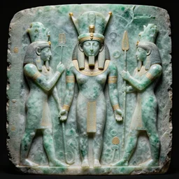disasterpiece mesmerizing jade sanctum of the most disturbing and beautiful truth, relief of Akkadian origin, in the style of Jeff Easley, Grant Wood, Ken Kelly, – W 1024