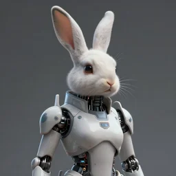 a cyborg anthromorphic bunny in a cybersuit, diffuse lighting, fantasy, highly detailed, photorealistic, digital painting, artstation, illustration, concept art, smooth, sharp focus, in the style of tom bagshaw