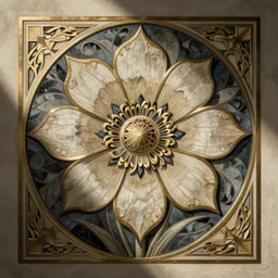 flower, ( ( art nouveau ) ), ( ( ( art deco ) ) ), ( balanced ), intricate detail, by ( escher ) and frank lloyd wright and ( hr geiger ) and wojciech siudmak