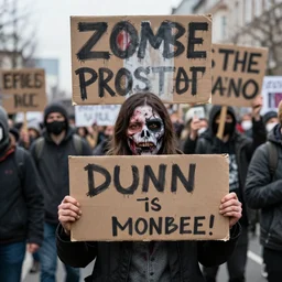 zombie protester signs of 2 0 2 0