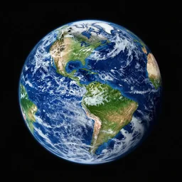 planet Earth colored in black in space