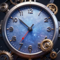 the inner working of universal time, trending on artstation, galaxy gears, science fiction, octane render