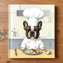 fast french bulldog chef, by simon stalenhag and rj palmer, anato finnstark