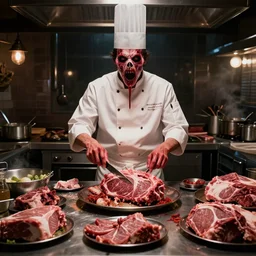 human meat restaurant, horror, nightmare, cook, food, cooking