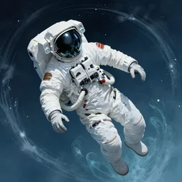 an astronaut fading into the aether, water elemental, james gurney, peter mohrbacher, mike mignola, black paper, mandelbulb fractal, trending on artstation, exquisite detail perfect, hyper detailed, intricate ink illustration