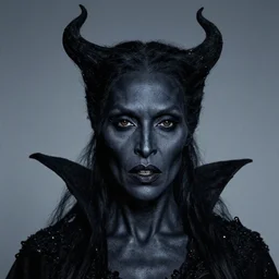 head and shoulders portrait of an evil, black - skinned night hag portrayed by meryl streep, d & d, fantasy, luis royo, magali villeneuve, donato giancola, wlop, krenz cushart