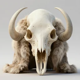 ancient Keeper of wisdom With mammoth Skull Pelt