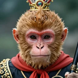 'a face of Monkey King from China'