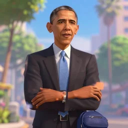 Movie still of Barack Obama in Pixar's Up