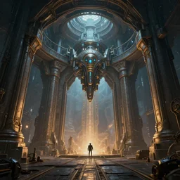 protoss gateway building beautiful art uhd 4 k, artstation, hdr, 4 k, incredible detail, cinematic lighting, unreal engine 5