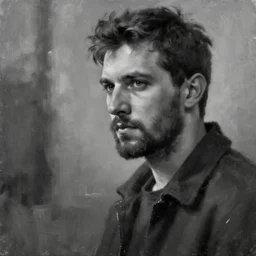 enviroment thumbnail black and white, cgsociety, cinematic shot, oil painting by jama jurabaev, extremely detailed, brush hard, artstation, high quality, brush stroke
