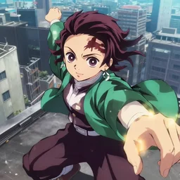 emma watson in heavens feel movie, demon slayer, ufotable, kyoani, high quality, artstation, greg rutkowski, cinematic, city background, rooftop, fate stay night, unlimited blade works, greg rutkowski, high resolution, dynamic pose, close up, street clothes, action, anime, high angle, sakuga