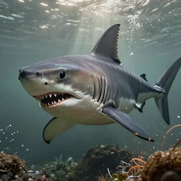 zombie shark, hyperdetailed, artstation, cgsociety, masterpiece by greg rutkowski, by Gustave Dore