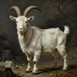 the wise goat, fantasy, h.p. lovecraft, highly detailed, by Henry Fuseli, by Francisco de Goya