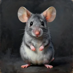epic painting drawing, full figure portrait of cute mouse, dark smoky background, photography by amy leibowitz, wlop, jeremy lipkin, beeple, intricate, symmetrical front portrait, artgerm