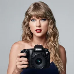 studio portrait of taylor swift as kda ahi. dslr, raw file, 4 k