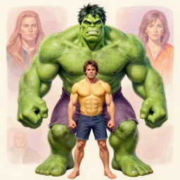 detailed portrait of nick offerman as hulk! by tomasz alen kopera and peter mohrbacher and johanna martine! and margaret keane! coherent luminescent