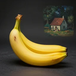 banana, art by jason van hollander and robert mccall, trending on artstation, dark atmospheric lighting product view photorealistic, vaporwave, tintype, cottagecore, fauvism