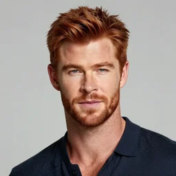 stunning portrait of ( ( ( ( red haired chris hemsworth ) ) ) ) as destruction from sandman looking like kristofer hivju!!, medival armour, by jeremy mann, by frank moth, by bastien lecouffe deharme, by jeff easley, by alphonse mucha, dave mckean, laugthing, soft lightning, high detailed, 8 k