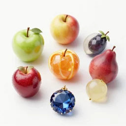 jewelry fruits, gems fruits, beautiful, hd, high quality, detailed, photograph