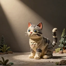 a cat making, claymation