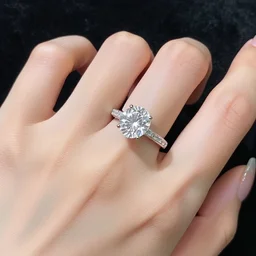 stunning 4 5 carat diamond ring on wife finger