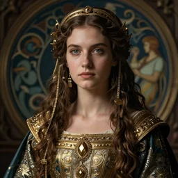 hyper realistic photography portrait of renaissance holy queen amazon cinematic, brom, mucha, moebius juan gimenez artstation cgsociety
