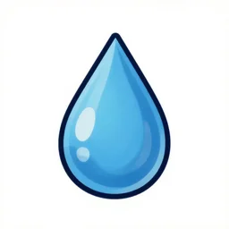 water droplet, 2 d sprite, video game asset, digital art