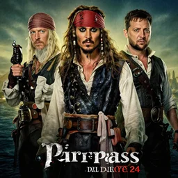 zelensky replacing johnny depp in the lead role in pirates of the caribbean ( 2 0 2 4 ), movie poster