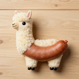 an sausage shaped as an alpaca