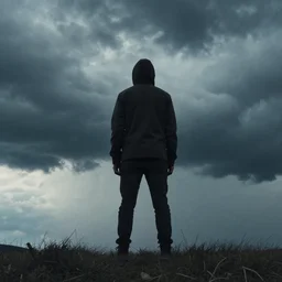 standing against the storm, stylized