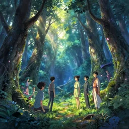a magical forest that separates the good world from the dark world, fantasy art by greg rutkowski, loish, rhads, ferdinand knab, makoto shinkai and lois van baarle, ilya kuvshinov, rossdraws, tom bagshaw, global illumination, radiant light, detailed and intricate environment, vibrant, magical