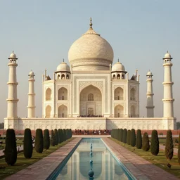 Futuristic Taj Mahal in the city of Agra in 2050, by Canaletto, trending on ArtStation, masterpiece