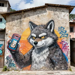 furry fandom graffiti in a rio de janeiro favela