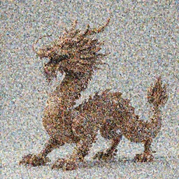 a sculpture of a dragon with long hairs made in wood, light grey background, art by James Jean and Wayne Barlowe, high detail, cinematic, cgsociety 8k