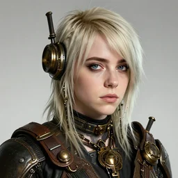 bioshock _ steampunk _ portrait _ of _ bilie eilish _ au _ naturel _ hyper _ detailed _ digital _ art _ trending _ in _ artstation _ cinematic _ lighting _ studio _ quality _ smooth