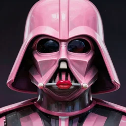symmetrical - face!!! symmetrie!! perfectly centered portrait shot of a female pink darth vader with full lips in cyberpunk 2 0 7 7, intricate, elegant, highly detailed, centered, digital painting, artstation, concept art, smooth, sharp focus, illustration, artgerm, tomasz alen kopera, peter mohrbacher, donato giancola, joseph christian leyendecker, wlop, boris vallejo c 1 5. 0