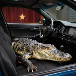 interior crocodile alligator i drive a chevrolet movie theater