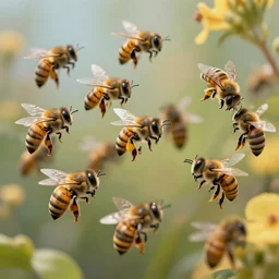 swarm of robotic bees