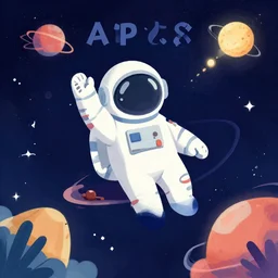 create a space poster in illustration